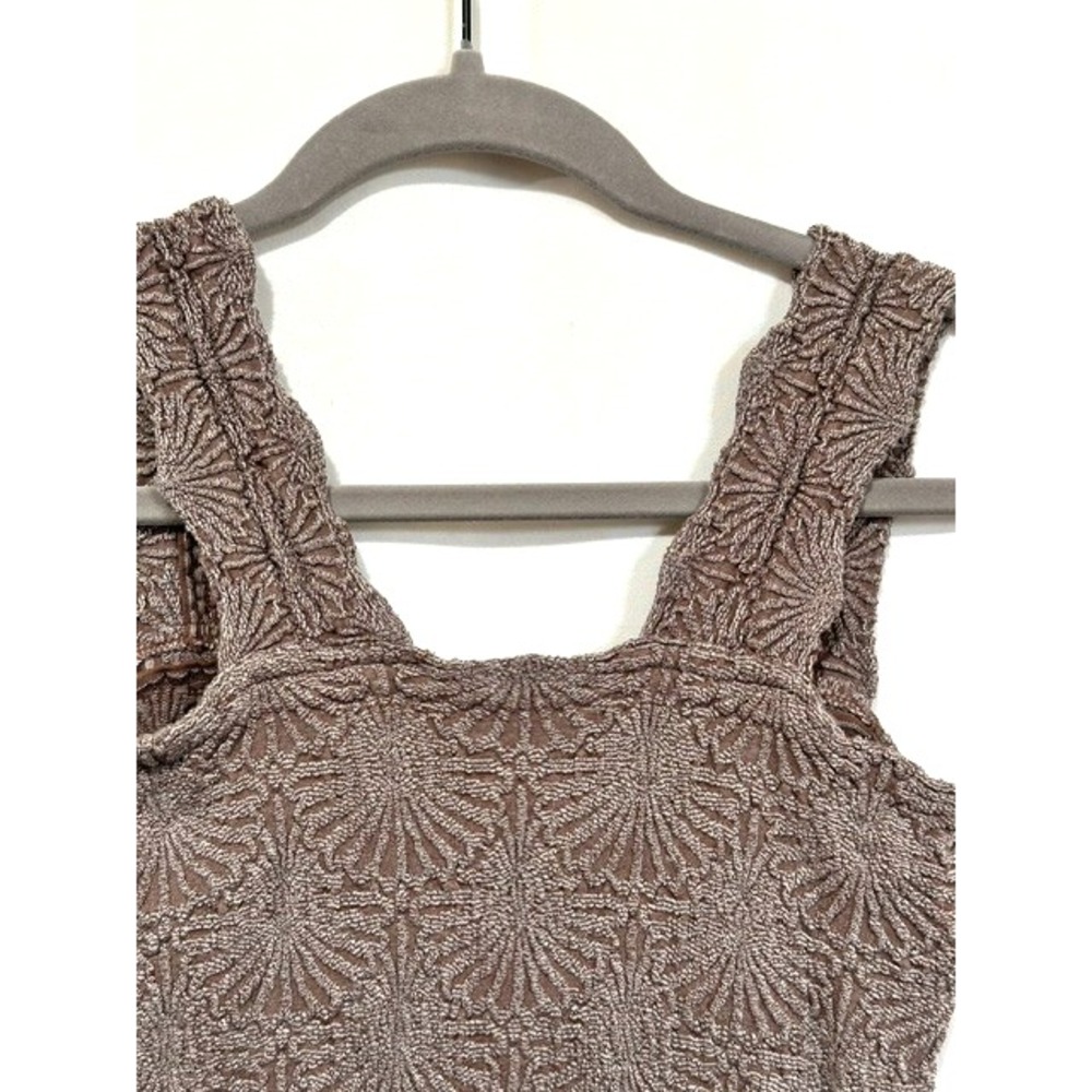 Free People Intimately Free Size M/L Brown Cropped Square-Neck So Sweet Cami - Picture 5 of 6